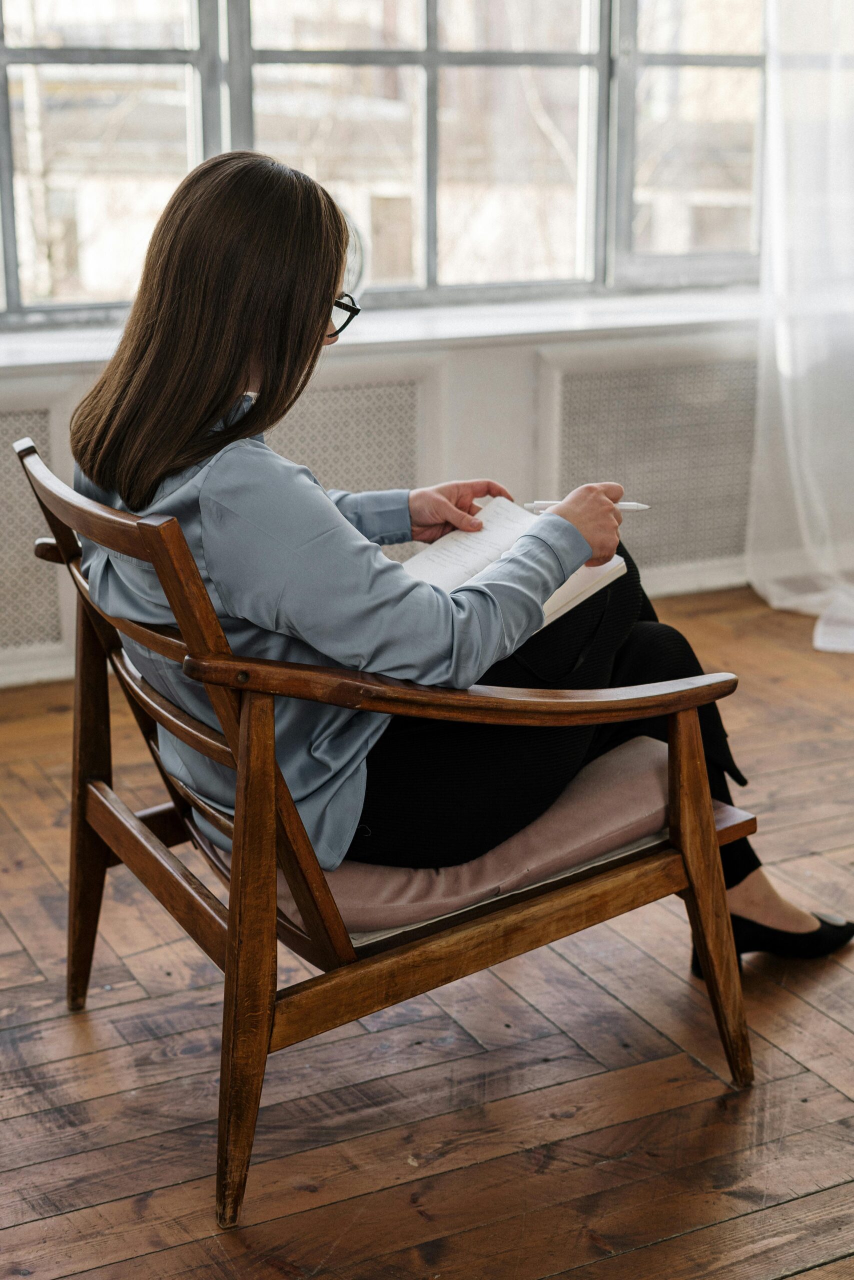 Teen practicing stress relief techniques at home or school
