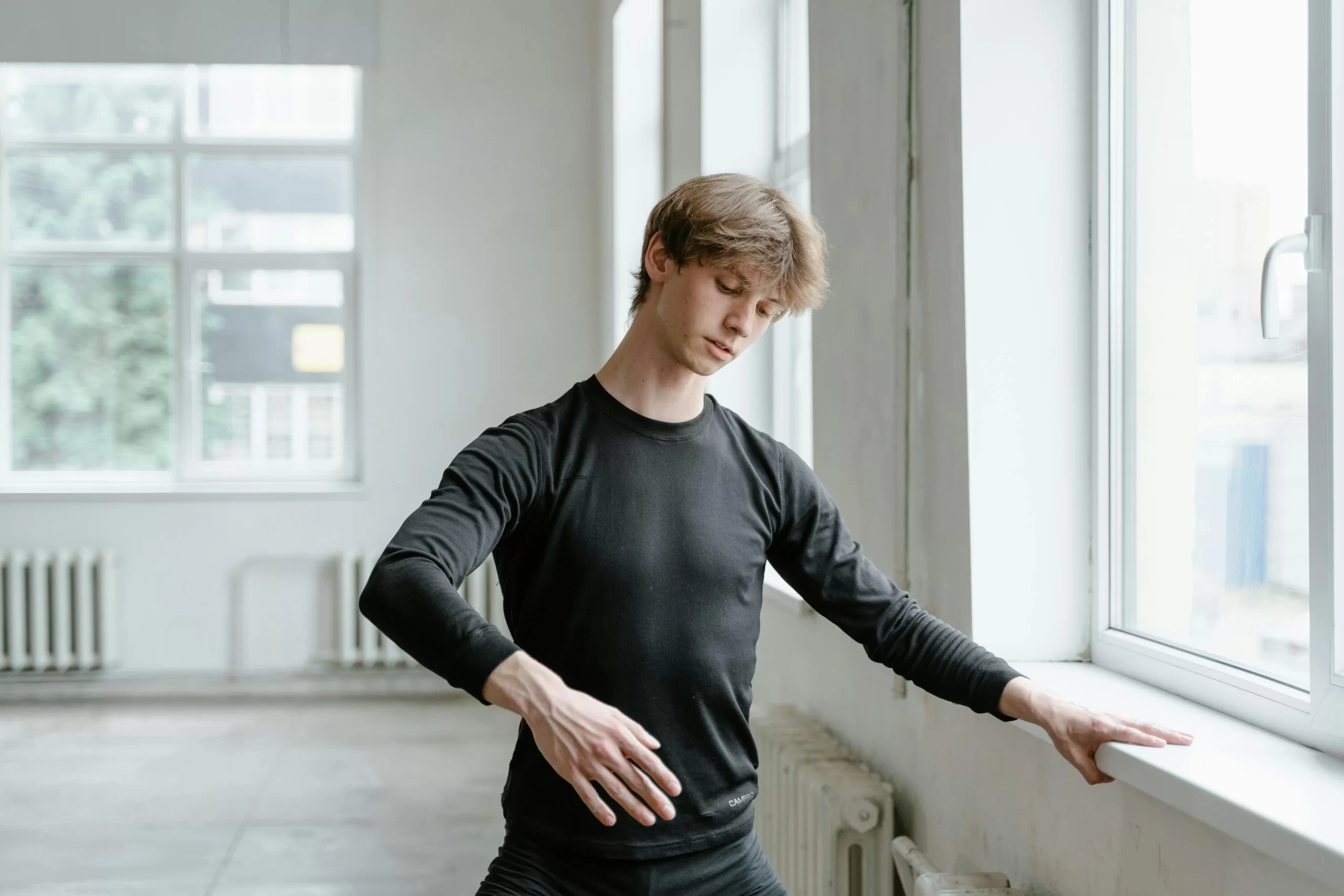 Teen practicing visualization to improve stress management skills